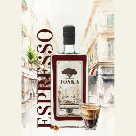 Espresso Martini, Espresso Gin, Hamburger Gin, Gin Espresso, Tonka Gin.
