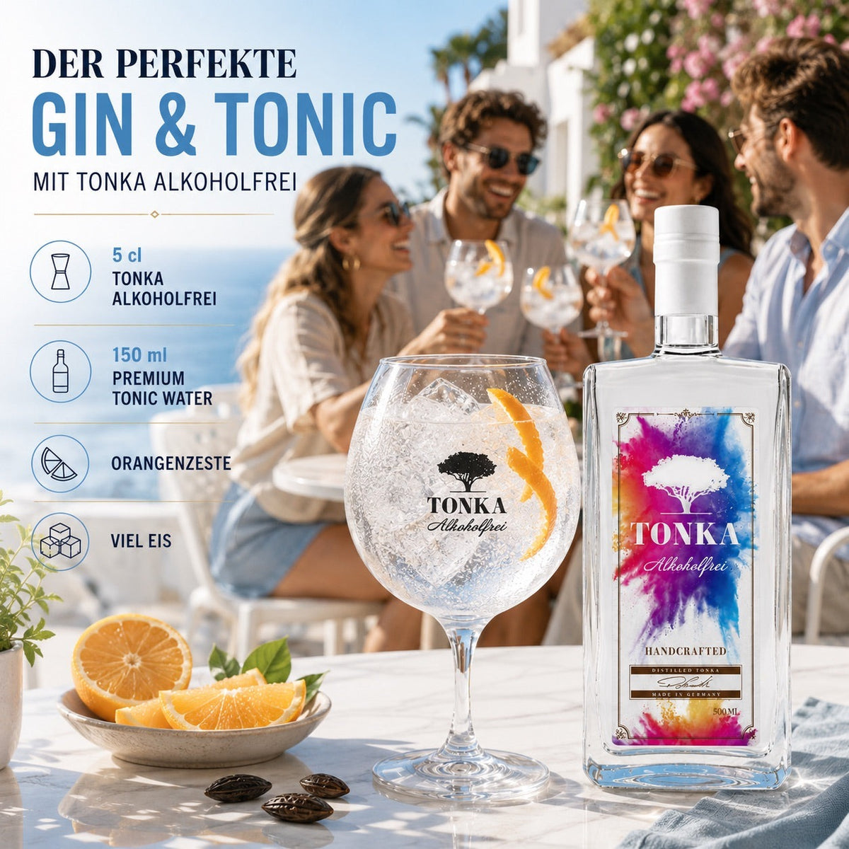Tonka Gin Alkoholfrei, Alkoholfreier Gin.