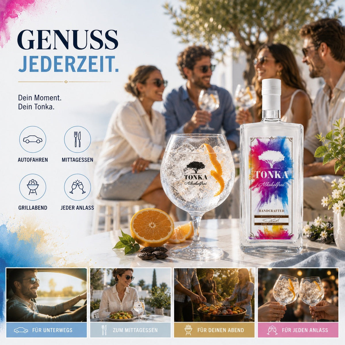 Tonka Gin Alkoholfrei, Alkoholfreier Gin.
