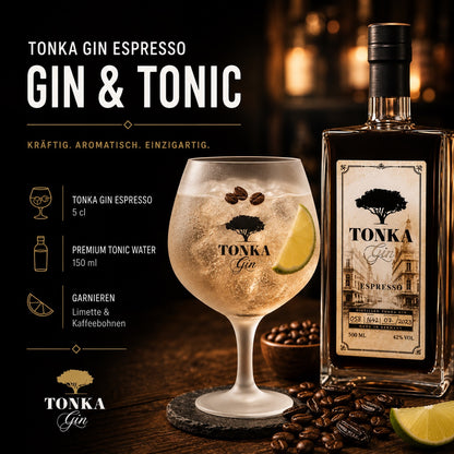 Tonka Gin, Tonka Gin espresso,  Gin Espresso, Espresso Gin.
