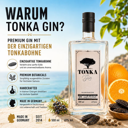 Tonka Gin, Hamburger Gin, gin kaufen, Gin aus Hamburg, Gin Geschen, Gin. 