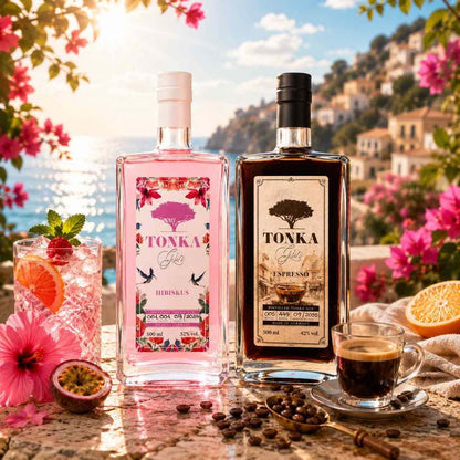 Tonka Gin, Hamburger Gin, gin kaufen, Gin aus Hamburg, Gin, Gin Espresso, Gin Hibiskus.