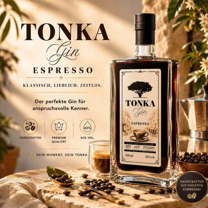 Tonka Gin, Tonka Gin espresso,  Gin Espresso, Espresso Gin.